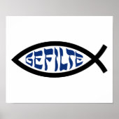 Jesus Gefilte Fish - Jüdischer Pessach Spaß Poster (Vorne)
