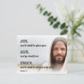 Jesus - Gefragt, suchen, knallen Postkarte (Stehend Vorderseite)