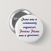 Jesus gegen Pontius Pilatus Button (Vorne & Hinten)