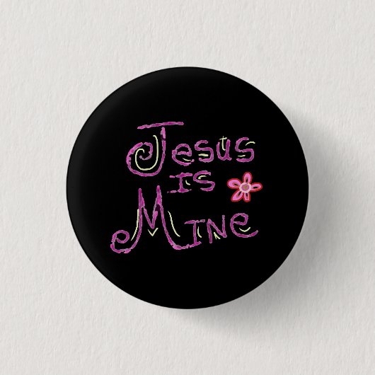 Jesus gehört mir Christlicher Spruch Button (Vorderseite)
