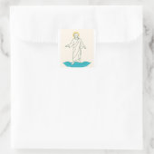 Jesus geht auf dem Wasser Aufkleber (Tasche)