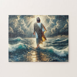 Jesus geht auf dem Wasser Christlicher Glaubensges Puzzle