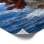 Jesus geht auf dem Wasser Poster (Ecke)