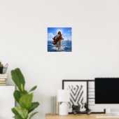 Jesus geht auf dem Wasser Poster (Heimbüro)