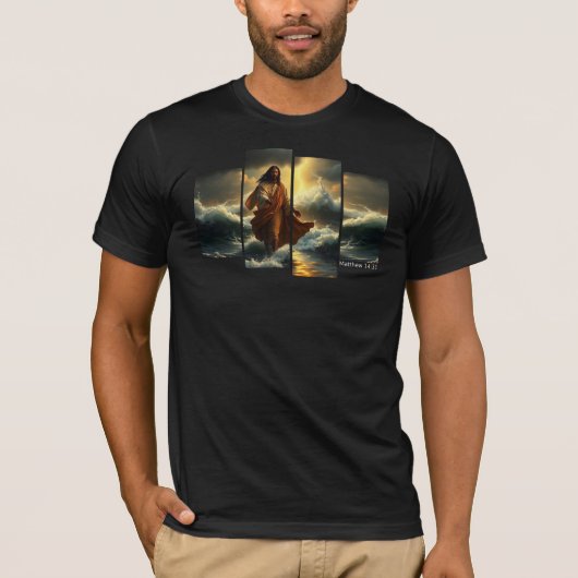 Jesus geht auf dem Wasser T-Shirt (Vorderseite)