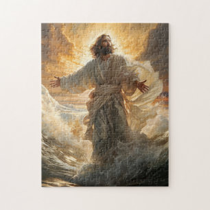 Jesus geht auf dem Wasserrätsel spazieren Puzzle