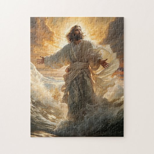 Jesus geht auf dem Wasserrätsel spazieren Puzzle (Vertikal)