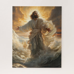 Jesus geht auf dem Wasserrätsel spazieren Puzzle