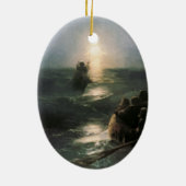 Jesus geht auf den stürmischen Meeren spazieren Keramik Ornament (Hinten)