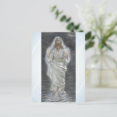 Jesus geht auf der Ansichtskarte des Meeres Postkarte (Stehend Vorderseite)