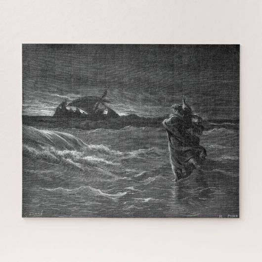 Jesus geht auf Wasser Puzzle (Horizontal)