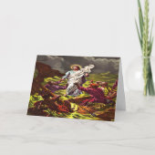 Jesus geht auf Wassergrüßkarte Karte (Vorderseite)