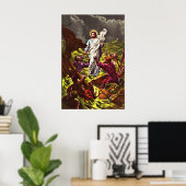 Jesus geht auf Water Vintage Plakat (Heimbüro)