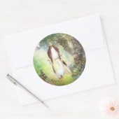 Jesus geht im Garten von Gethsemane spazieren Runder Aufkleber (Umschlag)