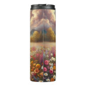 Jesus geht mit Lamm auf dem Feld Thermosbecher (Rückseite)