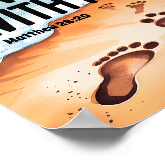 Jesus geht mit mir Christlich Kinderzimmer Wall Ar Poster (Ecke)