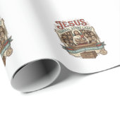 Jesus Gemischtwarenladen Label Jesus Gemischtwaren Geschenkpapier (Rolleneckpunkt)