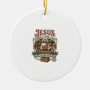 Jesus Gemischtwarenladen Label Jesus Gemischtwaren Keramik Ornament