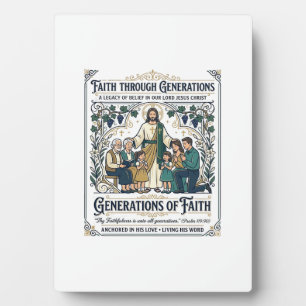 Jesus Genealogie Familienstammbaum-Shirt Glaube Ba Fotoplatte