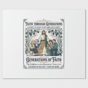 Jesus Genealogie Familienstammbaum-Shirt Glaube ba Geschenkpapier