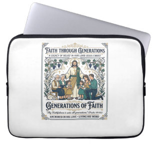 Jesus Genealogie Familienstammbaum-Shirt Glaube Ba Laptopschutzhülle