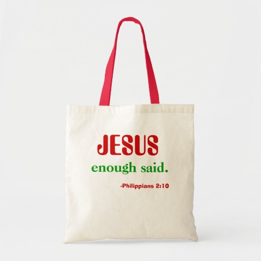 Jesus...genug gesagt tragetasche (Vorne)