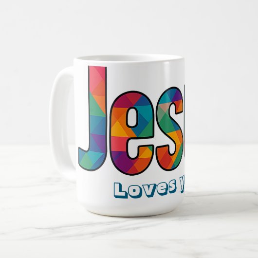 Jesus geometric pattern  kaffeetasse (Vorderseite Links)