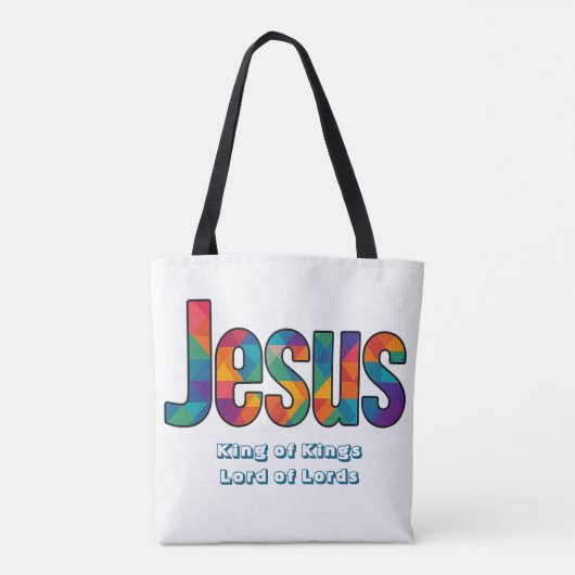 Jesus geometric pattern  tasche (Rückseite)