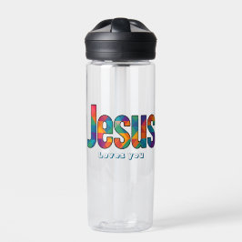 Jesus geometric pattern trinkflasche