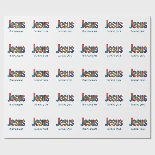 Jesus geometrisches Design Geschenkpapier (Flach)