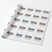 Jesus geometrisches Design Geschenkpapier (Ungerollt)