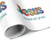 Jesus geometrisches Design Geschenkpapier (Rolleneckpunkt)