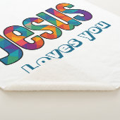 Jesus geometrisches Design Sherpadecke (3/4)