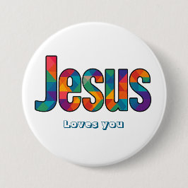 Jesus geometrisches Muster  Button