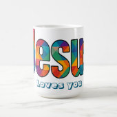 Jesus geometrisches Muster Kaffeetasse (Mittel)