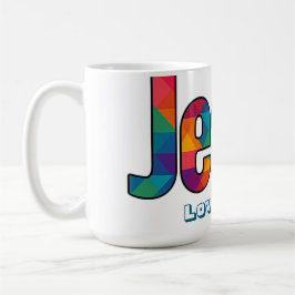 Jesus geometrisches Muster Kaffeetasse