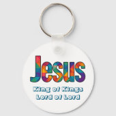 Jesus geometrisches Muster Schlüsselanhänger (Rückseite)