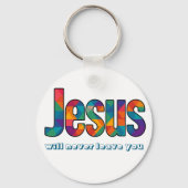 Jesus geometrisches Muster Schlüsselanhänger (Rückseite)