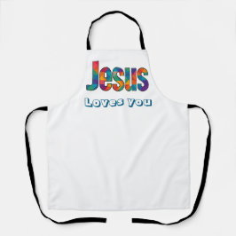 Jesus geometrisches Muster  Schürze