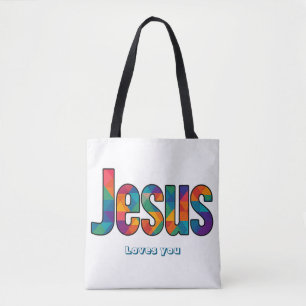 Jesus geometrisches Muster  Tasche