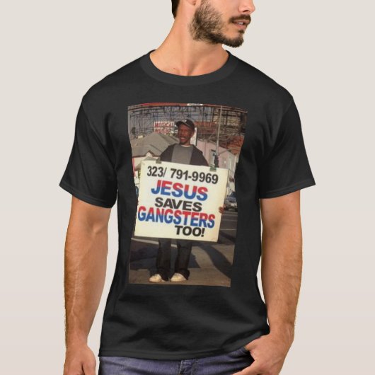 Jesus-gerettetegangster-auch - besonders T-Shirt (Vorderseite)