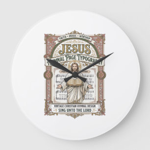Jesus Gesangbuch Seite Typografie Jesus Gesangbuch Große Wanduhr