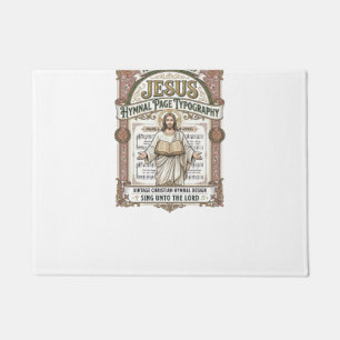 Jesus-Gesangbuch-Seitentypos Jesus-Gesangbuch-Seit Fußmatte