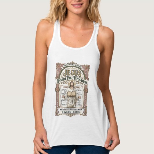 Jesus-Gesangbuch-Seitentypos Jesus-Gesangbuch-Seit Tank Top (Vorderseite)