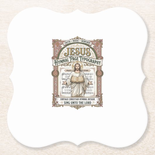Jesus-Gesangbuch-Seitentypos Jesus-Gesangbuch-Seit Untersetzer (Vorderseite)