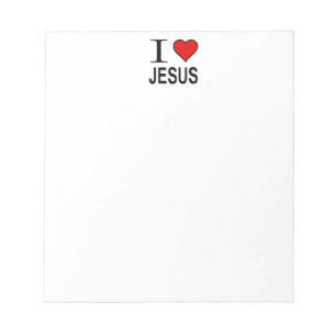 Jesus Geschenke Ich liebe Jesus Notizblock