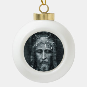 Jesus Gesicht Keramik Kugel-Ornament