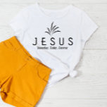 JESUS gestern, heute und für immer T-Shirt<br><div class="desc">JESUS gestern,  heute und für immer. Auf dem Glauben basierendes Minimalistisches Design</div>