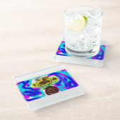 Jesus gewartet glasuntersetzer (Schrägansicht)