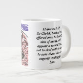 Jesus gewartet Jumbo-Tasse (Vorderseite Rechts)